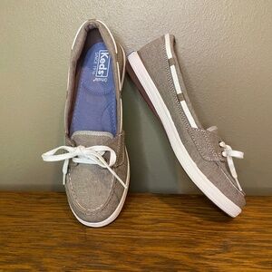 Keds Ortholite Glimmer Chambray Walnut Boat Sneaker, Size 7.5M, NWoT, Never Worn
